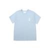 New MLB Base Logo T Shirts Unisex Sky Blue 31TSHP131-14S