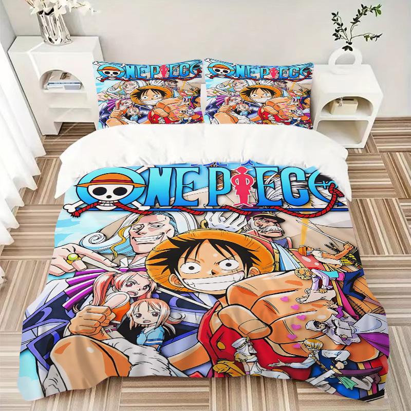 Adventure One Piece World Print 3Pcs Bedding Setduvet Cover With 2 Bedropillowcase Home Birthday Gift