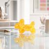 Glitter Balloon Dog Squeeze Toy, Stress Relief Transparent Dog Sensory Toy, Soft Stretchy Animal Shape Fidget Toy for Home Office Classroom