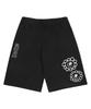 GRAVER [Unisex] Sunflower Drawing Bermuda Training Shorts_Black
