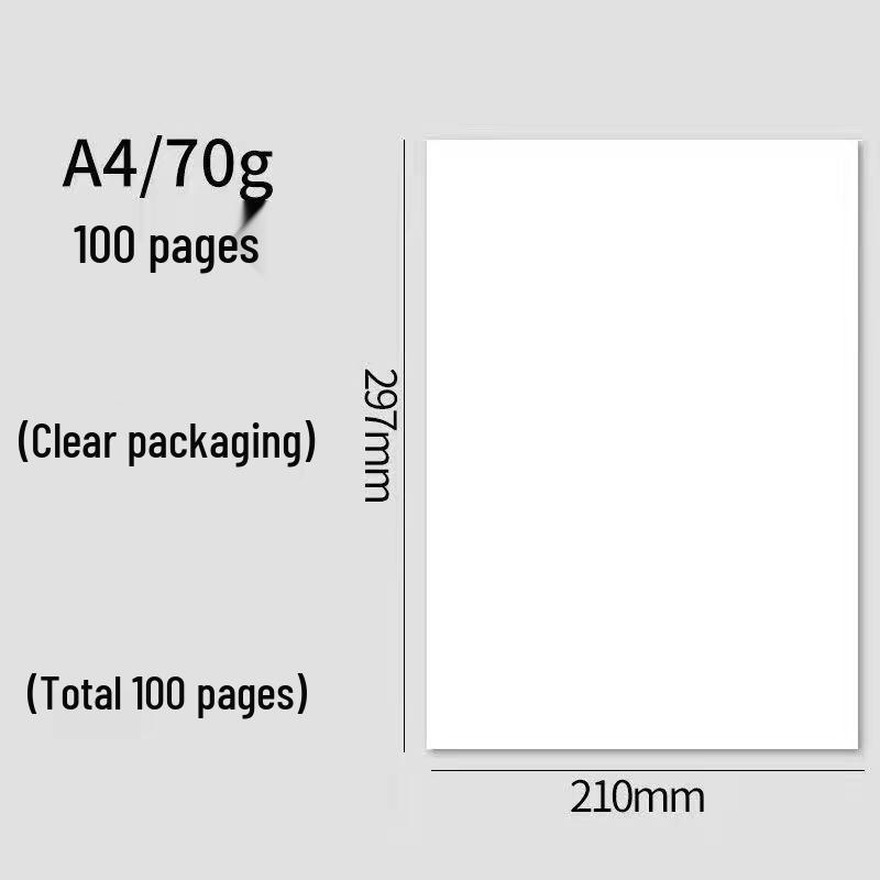 A4 Office and Student Printing Paper: 70g/80g Copy, Draft, Drawing, and Test Paper.