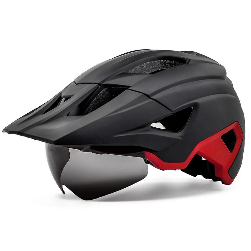 Lishi Mountain Bike Helmet with Magnetic Visor & Taillight One Size (57-62CM)