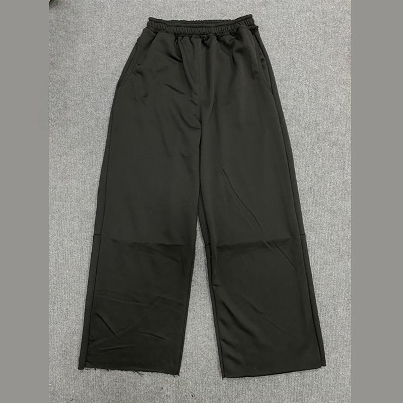 

Европейские и американские ретро женские повседневные брюки свободного кроя с высокой талией, бахромой до пола XL чёрный