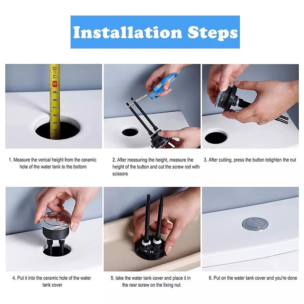 Upgrade Your Bathroom with a Dual Push Flushing Toilet Button Replacement for Tanks with a 48mm Thread Diameter