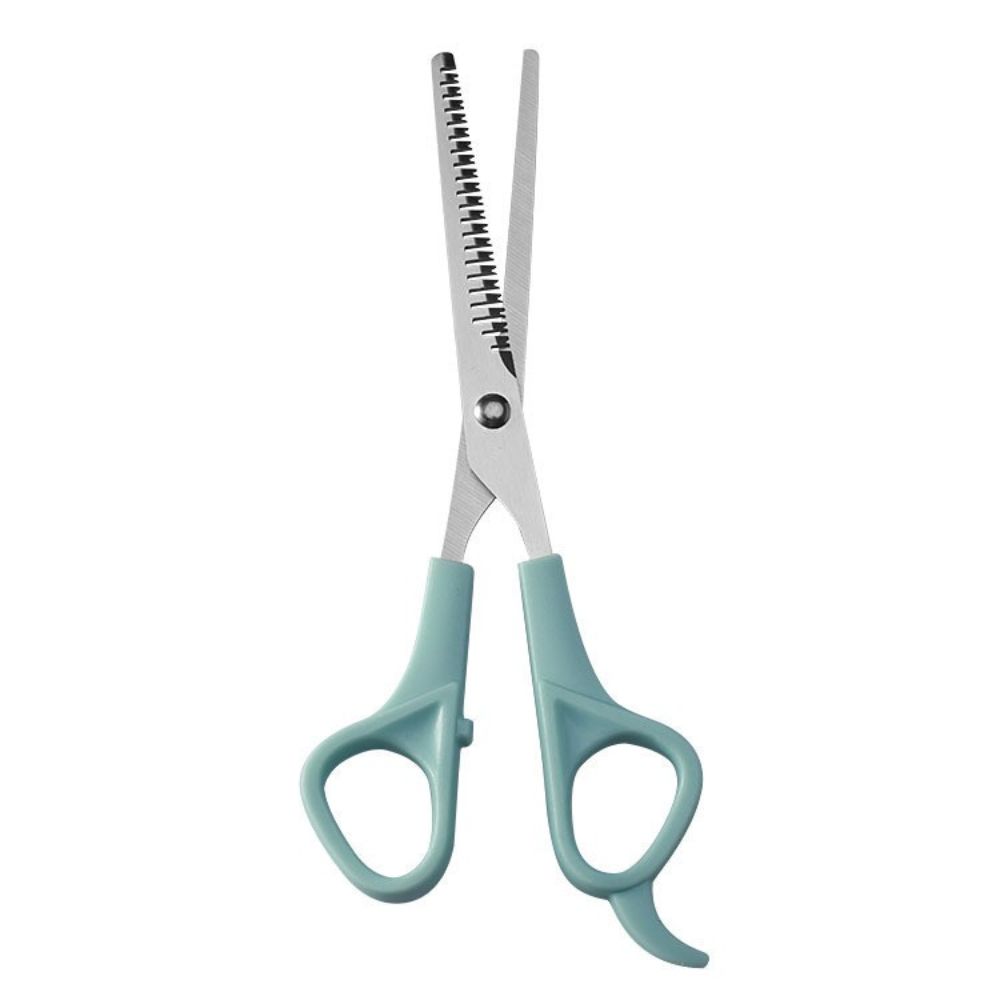 

Trimming Hair Thining Stainless steel Teeth Scissors Haircut Tools Haircut Scissors Flat Scissors blue-Teeth Scissor
