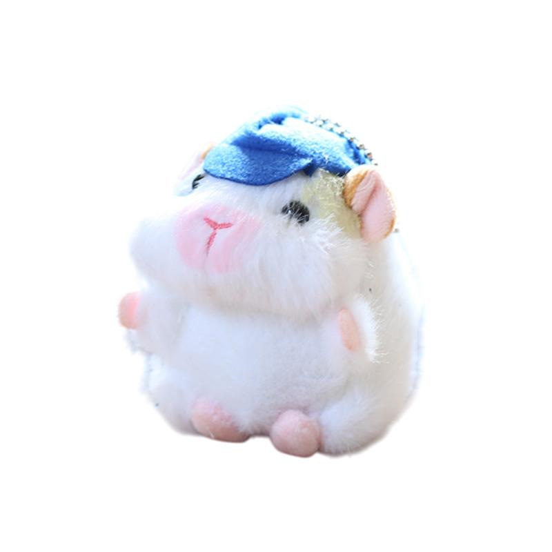 Chaveiro de Pelúcia Hamster de Desenho Animado Fofo Boneco de Animal de Pelúcia Chaveiro Porta-Chaves Chaveiro Pendente de Bolsa Decoração Pendente de Mochila Presentes