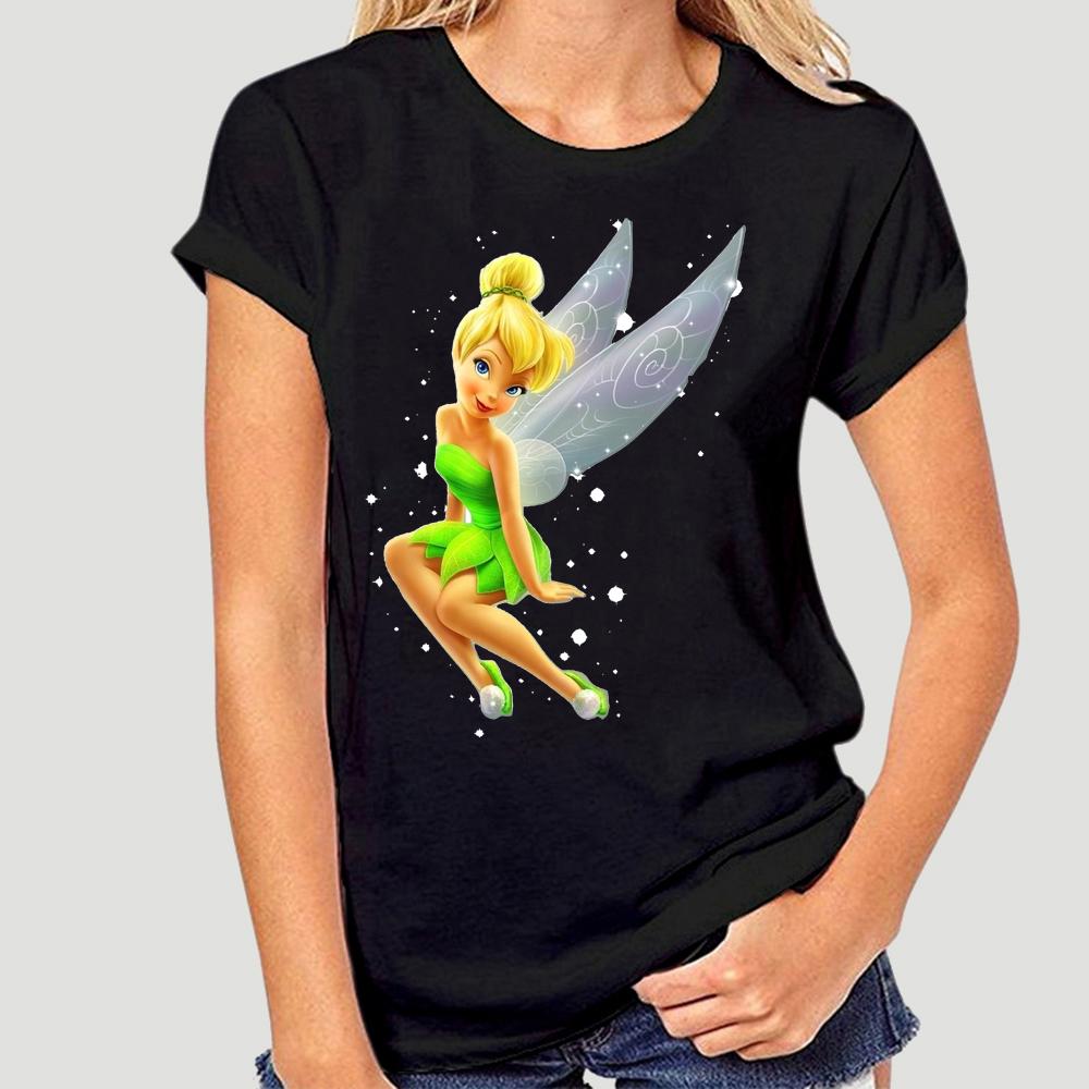 

Мужская футболка Tinkerbell Черная футболка футболки Женская футболка 1362D