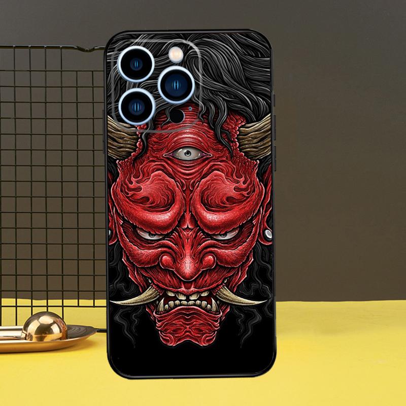 Japanese Hannya Mask Phone Case For iPhone 16 15 14 13 12 11 Pro Max X XR XS Max 7 8 Plus 12 13 Mini Back Cover