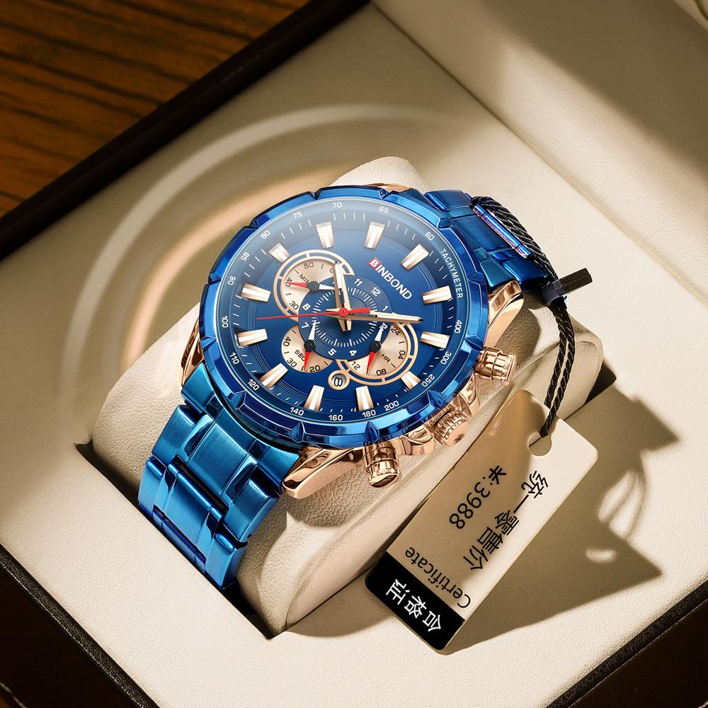 Tide Brand Casual Men's Watch Tactical Men's Watch Locomotive Waterproof Luminous Watch Timing Multi-pointer