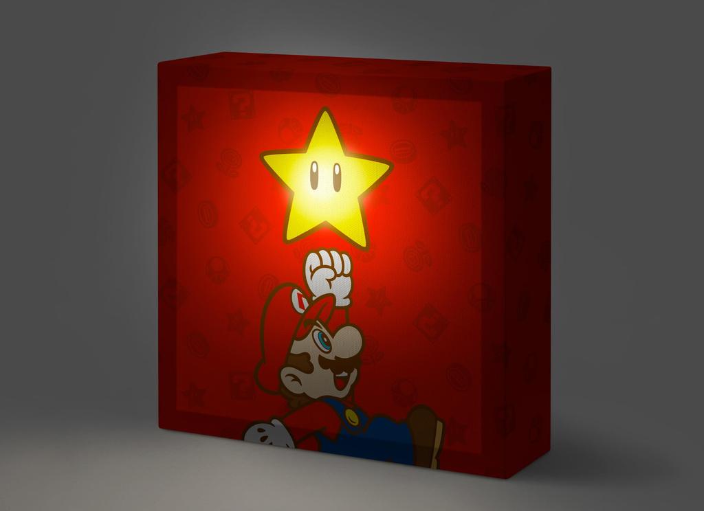 Светящийся холст Super Mario x Подарочная коробка (Супер звезда)
