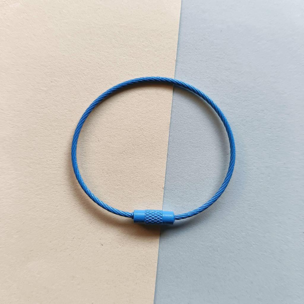Rotating Metal Wire Rope Keyring Charm for DIY Bags