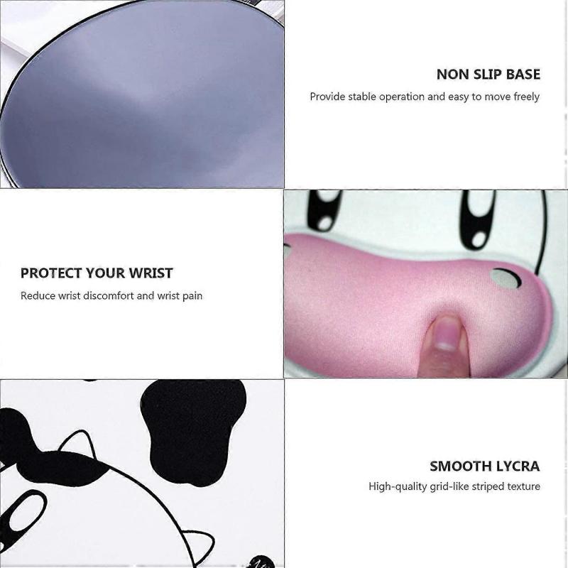 Mouse Pad Ergonomic Mouse Pad Wrist Protection Elastic Gel Wrist Rest$ Anti-slip Rubber Base Mouse Pad With Wrist Support$ Cartoon Mouse Pad Wrist Sup