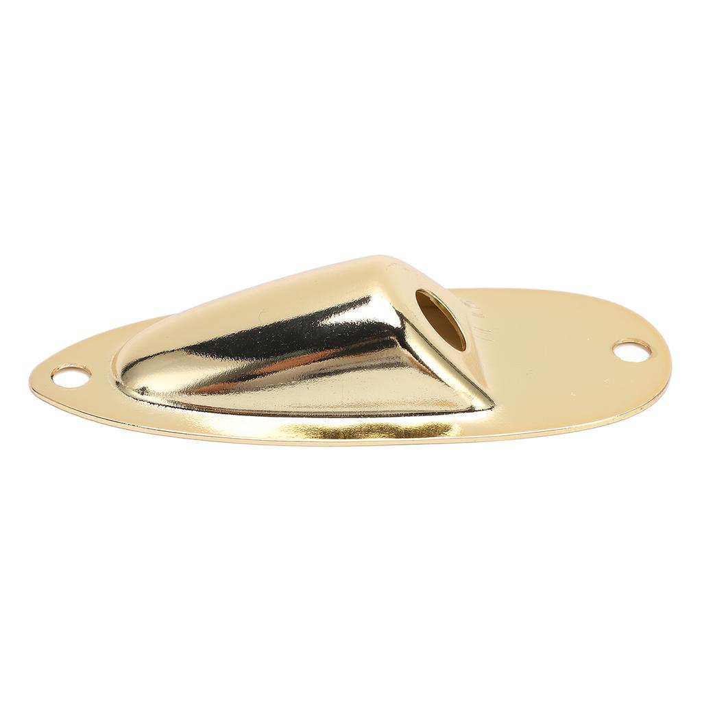 Electric Guitar Jack Plate Input Output Socket Boat Style Instrument Accessory with Screw Gold