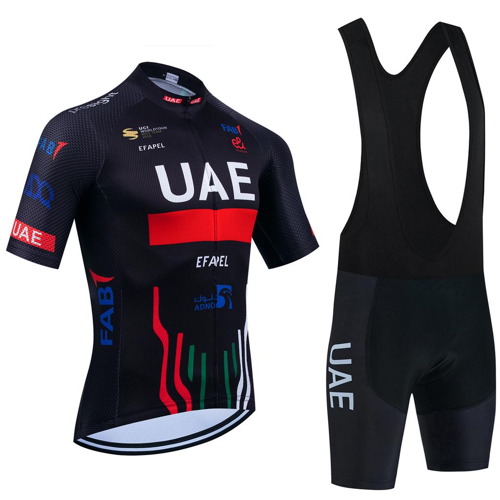New 2025 TOTAL Cycling Jersey White Bike Maillot Pants Set UAE Team Quick Dry Ropa Ciclismo  Summer Pro Bicycle T-Shirt Clothing