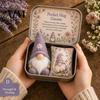 Cute Dwarf Ornament 2 Pcs Pocket Hug Gnome Comfort Gift Tin Box, Mini Plush Doll Emotional Support Birthday Presents for Her Keepsake, Handmade