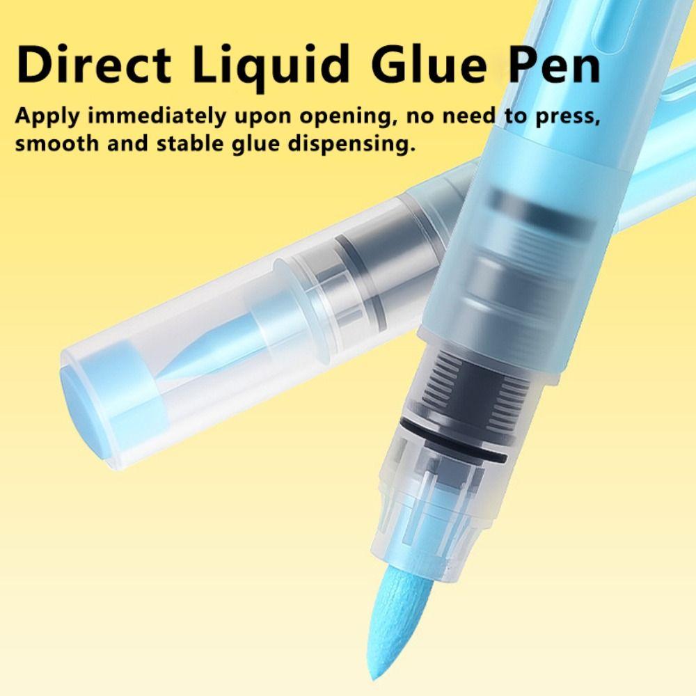 3Pcs Soft Tip Glue Pen No Leak Design Liquid Glue Pen Portable Adhesive Pen School Supplies