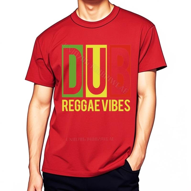100% Cotton Tshirt for Man Dub Reggae Vibes Colors Soft Short Sleeve Shirt Trendy Short Sleeve Short Sleeve Shirt