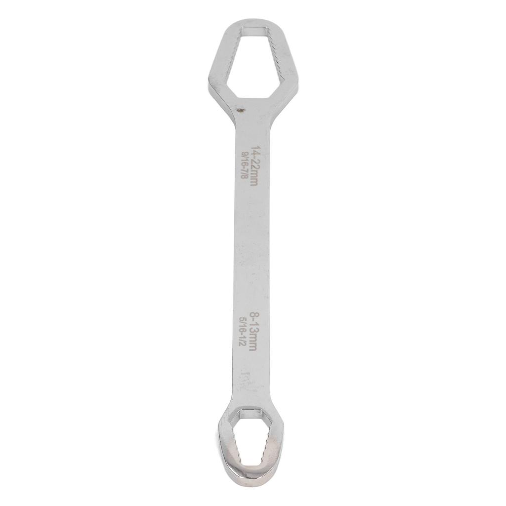 Double Ended Self Tightening Wrench Multifunctional Adjustable 8‑22mm Self Tightening Spanner for Auto Repair