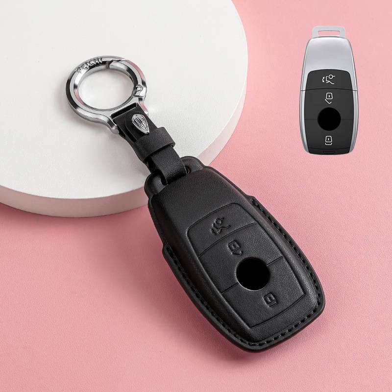 Luxury Leather Car Key Case Cover for Mercedes Benz C260L S320L E200L E300 C260 C200L GLC300 C260l A200L