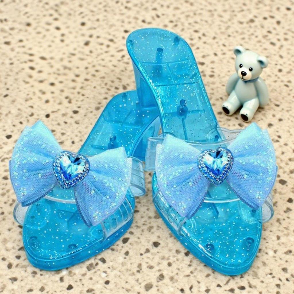 Prinzessin Kristallschuhe Cosplay Requisite Hohe Absätze Rollenspiel Hausspiele Funkelnde Bühne Für Bühne Maskenball Party