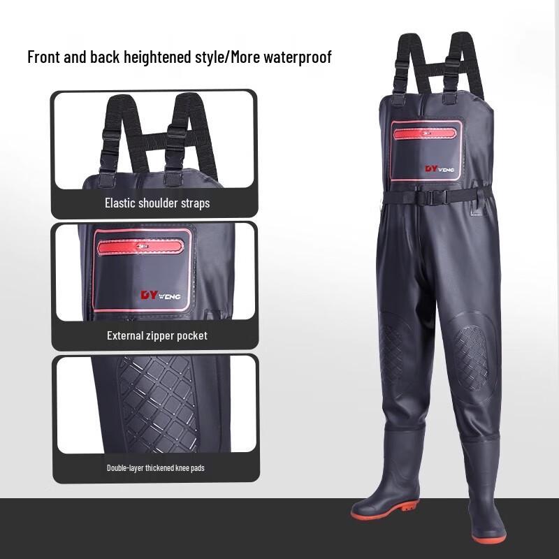 

GUAIKEAI Men s Knitted One-Piece Wader Boots