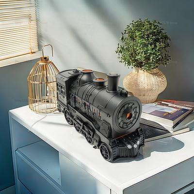 Modèle de Train Humidificateur d'Air Avec Télécommande Anneau de Fumée Spray Purifie l'Air Décoration Maison Bureau Cadeau Diffuseur d'Arôme Atomiseur