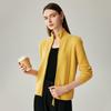 Zhaojun Women's 100% Cashmere High-Neck Cardigan