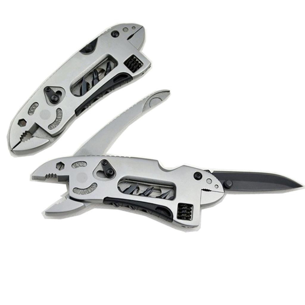 Multitool Wrench 3 Tools Stainless Steel High Hardness Effort Saving Foldable Multitool Pliers for Camping Home Outdoor
