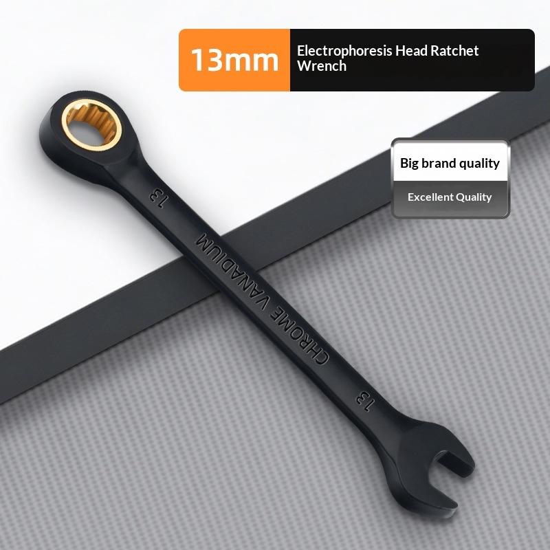 Ratchet Combination Wrench 72 Tooth Chrome Vanadium Steel Heavy Duty for Auto Repair Home Furniture Disassembly Work