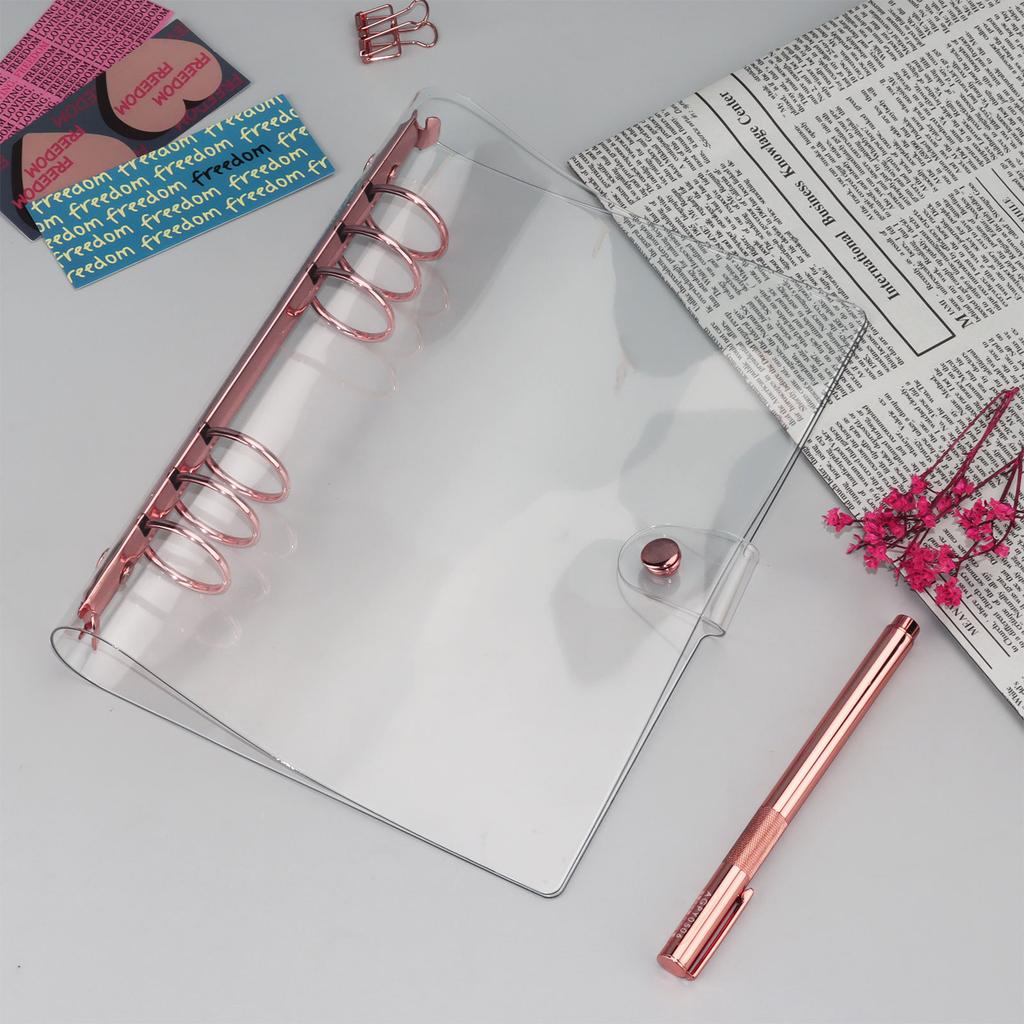 A5 A6 Rose Gold Notebook Planner Organizer Binder Books Journal Sketchbook Accessories Diary Office Supplies Notebook