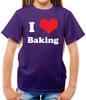 I Love Baking - Kids T-Shirt - Bake Baker Cake Cakes Bakery Love Pastry Funny