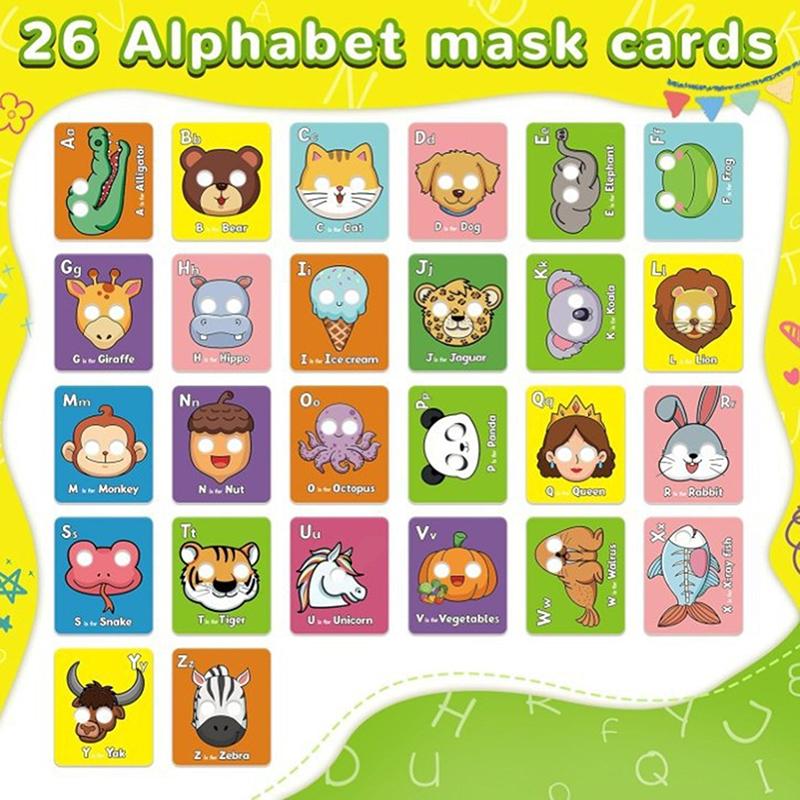 Alphabet Flash Cards,Giant Abc Animal Flash Cards For Toddler 3-5,26 Lowercase And Uppercase Letter Cards
