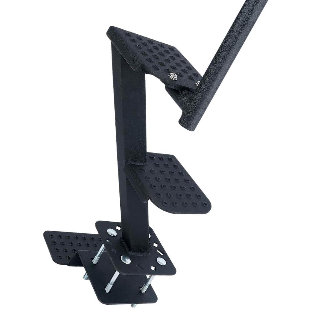 Boat Trailer Step Carbon Steel 2 Steps Anti Slip Universal Trailer Tongue Step with Handle
