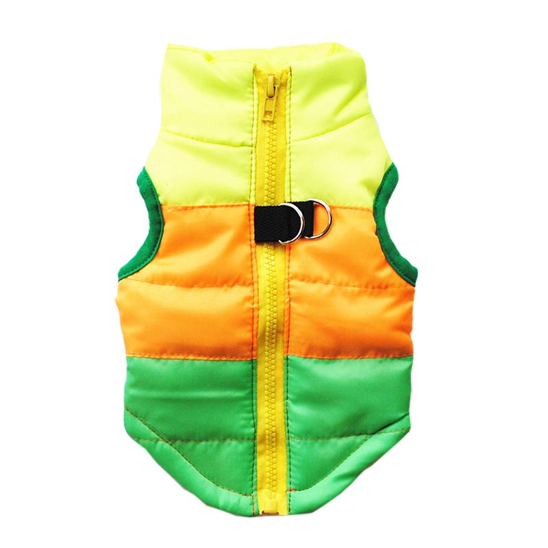 3-color Stitching Dog Cat Jacket Winter Warm Pet Clothes for Small Dogs Puppy York Terrier Spitz Waistcoat Mascotas Clothing