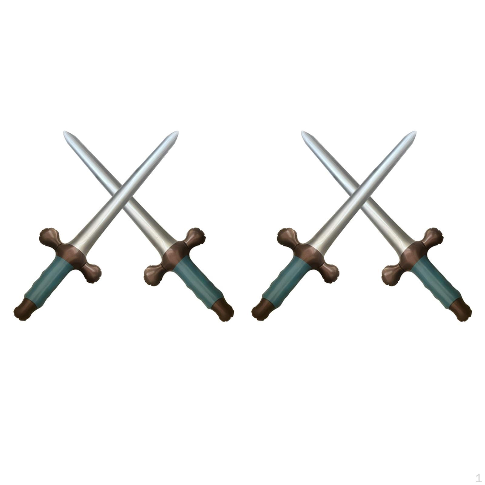 

4 Pieces Inflatable Sword Costume Accessories Pretend Play Toys Party Favors Cosplay Props for