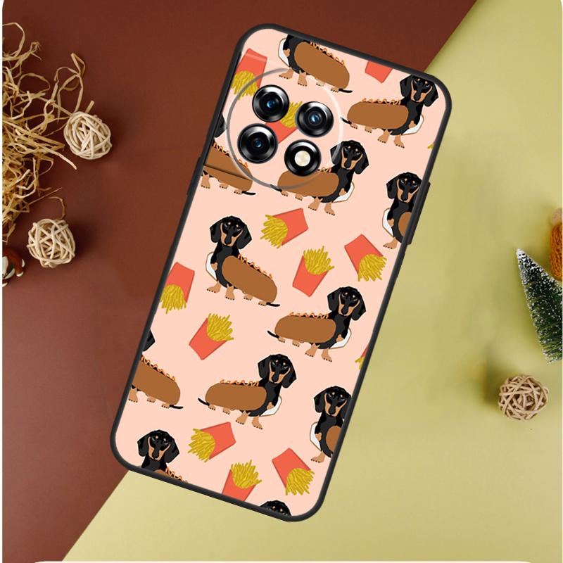 Sausage Dog Love For OnePlus 13 13R 12 12R 11 9 10 Pro 8T 9RT 10T 10R N20 N30 Nord CE 2 3 4 Lite Phone Case