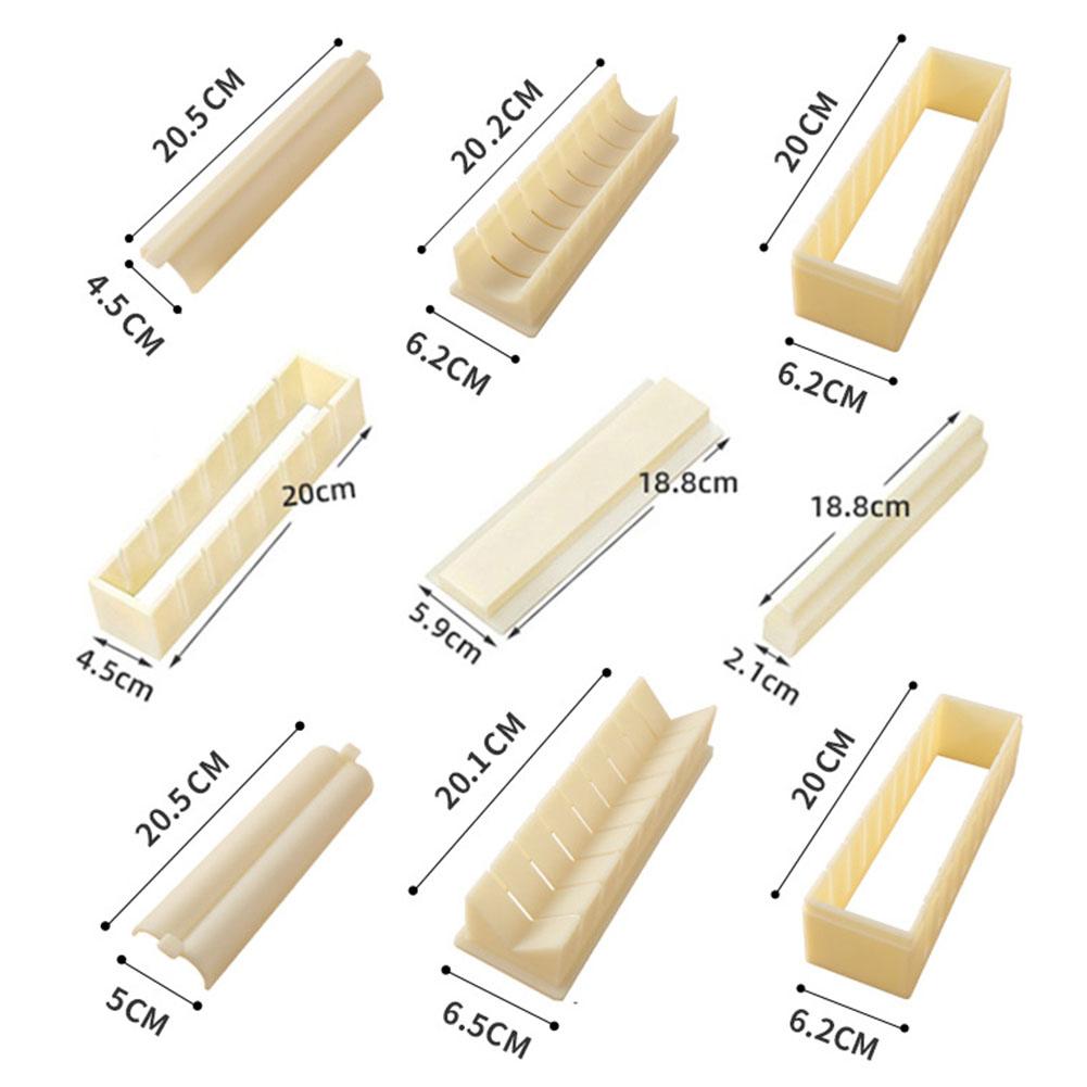 Sushi Mold Set Heart Circle Square Shape DIY Rice Ball Maker For Beginners Family Home Shop Food Grade Plastic Cooking Tools