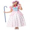 Toy Story Bo Peep Cosplay Kostým Růžové puntíkované šaty Halloweenská párty Oblečení pro dospělé pro hraní rolí s kloboukem Set krinolíny