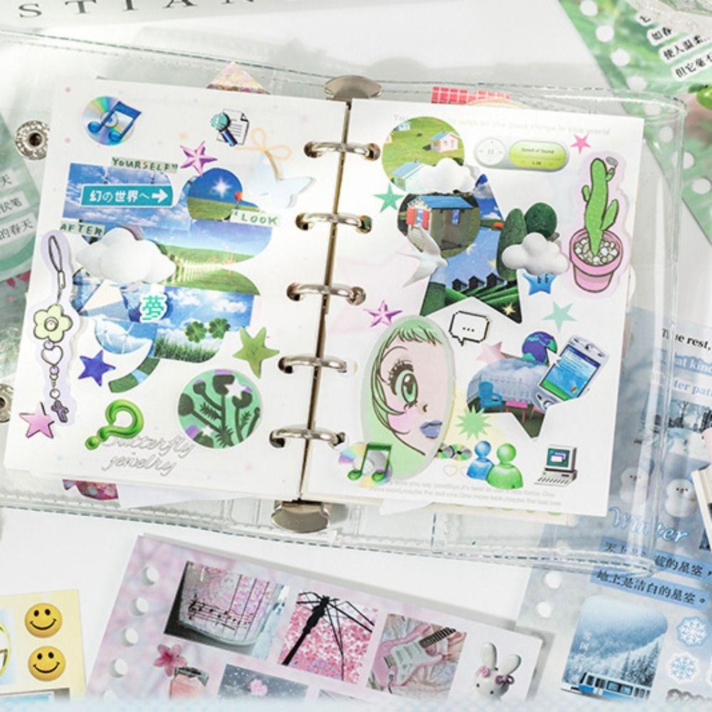 DIY Diary Sticker 30 Pages Scrapbook Sticker Retro Sticker Book  Stationery Supplies