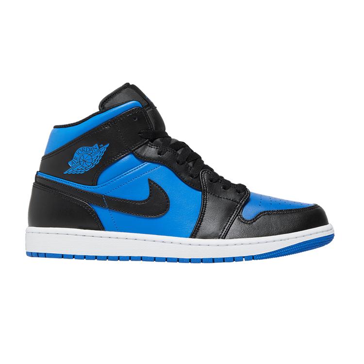 Jordan 1 Mid Black Royal Blue 44