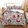 Christmas Duvet Cover Set Santa Claus Printed Twin Size Bedding For Kids Adults New Year Gift Polyester Bedclothes