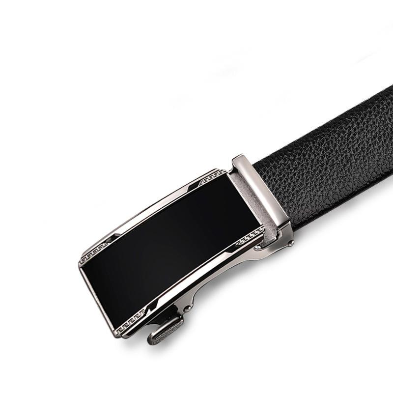 New Cowhide Belt for Men s Automatic Buckle Business Men s Belt for The Front Layer Belt 130cm