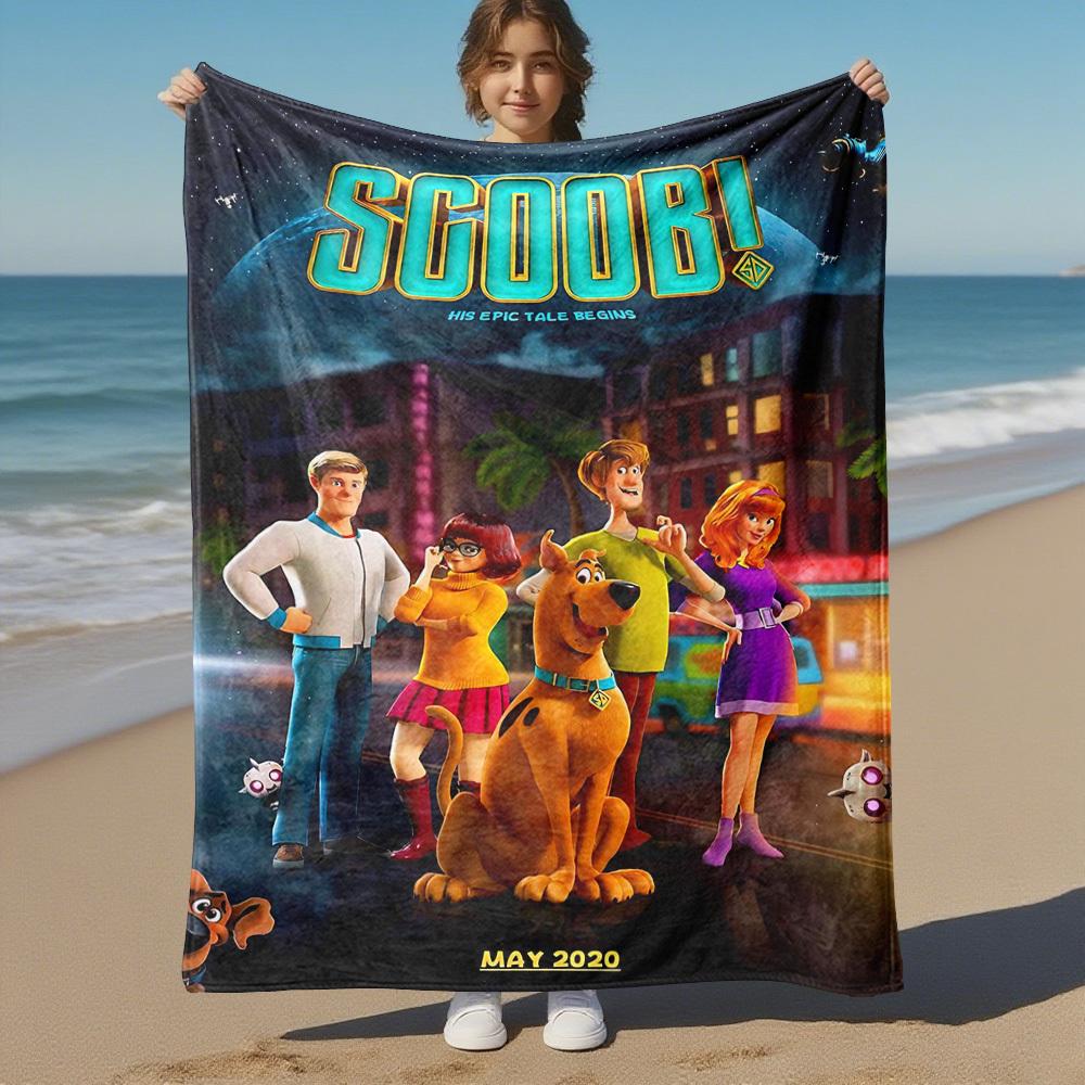 1PC Scooby-Doo May 2020 Outdoor Flannel Blanket Soft Plush Decor for Picnics, camping,Bedroom, Playroom, Office1165A