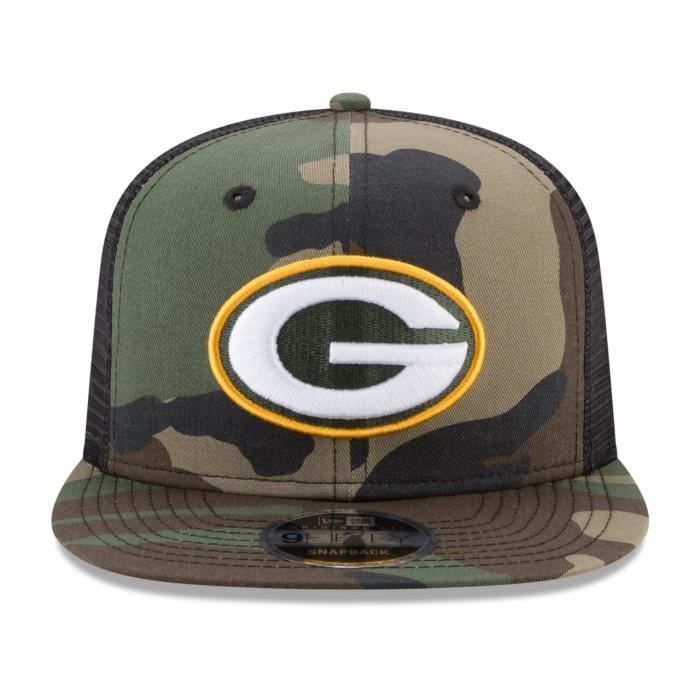 Casquette 9FIFTY - New Era - Green Bay Packers - Camouflage Bois - Taille Unique - Trucker Mesh
