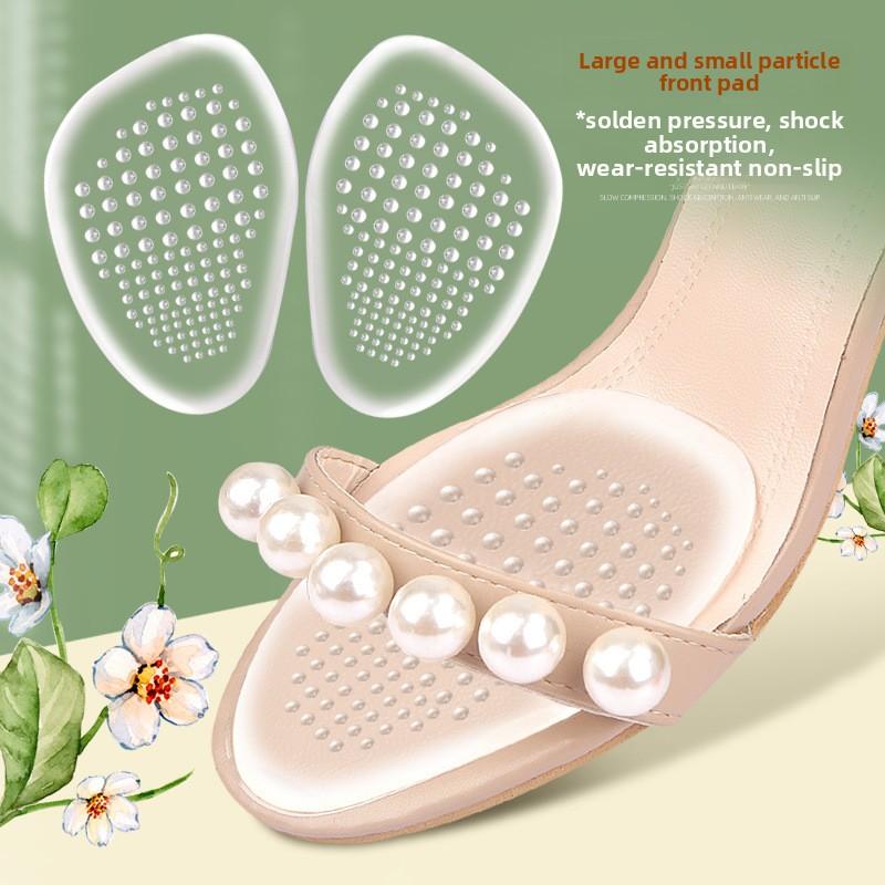 Transparent Forefoot Pad, Forefoot Pad, High Heels, Crystal Sticky Half-size Pad, Thickened Half-foot, Non-slip Half-pad.