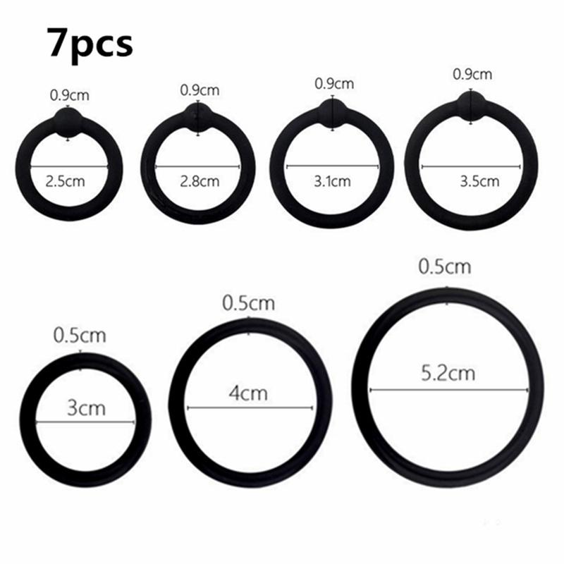 3/4 Penis Rings Cock Rings Penis Sleeve Penis Trainer Delay Ejaculation High Elasticity Time Lasting Sex Toys for Men