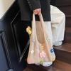 Crochet Mesh Beach Toted Bag,Bohemian Vacation Handbags Aesthetic Knit Shoulder Bag for Women Travel Bag KTB