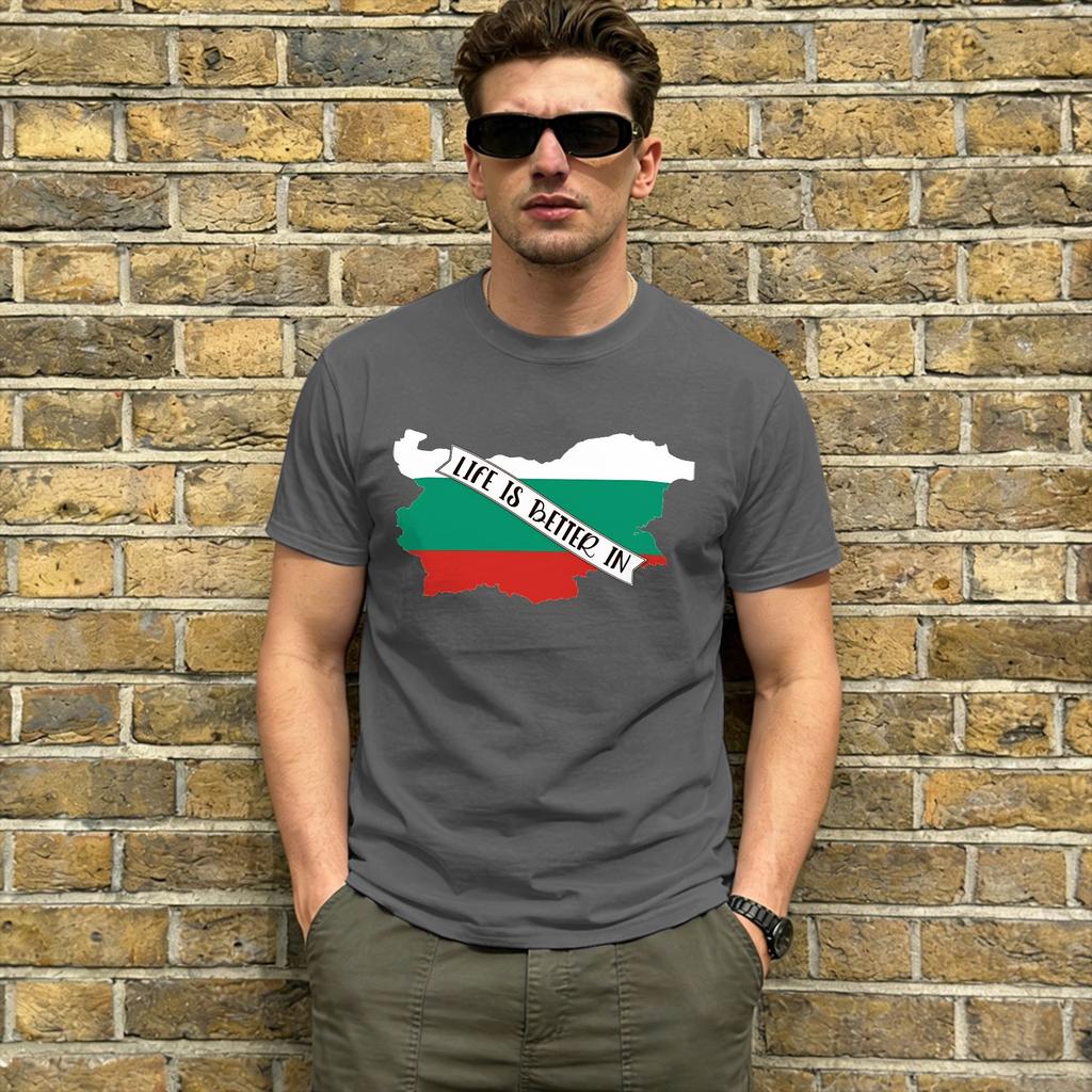 Bulgaria Flag TShirt Summer Hip Hop T Shirts Unisex 100 Cotton O Neck Plus Size 5XL Clothing Short Sleeves Y2K Basic Tops