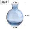 Lux Mini Colored Glass Vase Set for Hydroponic Flowers - Transparent Decorative Ornaments for Living Room
