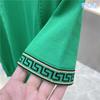 New Summer Men's Ice Silk Short-sleeved T-shirt Casual Trendy Brand Thin Breathable Round Neck Embroidered Knitted T-shirt